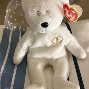 TY Beanie Baby Bride Bear Mrs. Vintage 2001